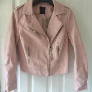 Cache Cache Faux Pink Leather Jacket